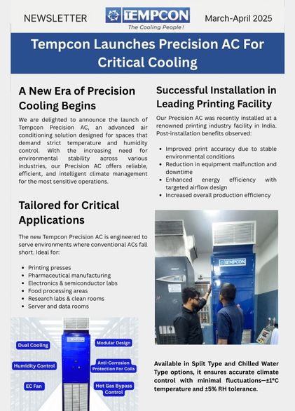 chiller manufacturer in India Tempcon